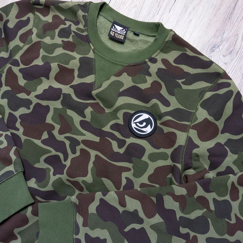 BAD BOY Camo crewneck- green